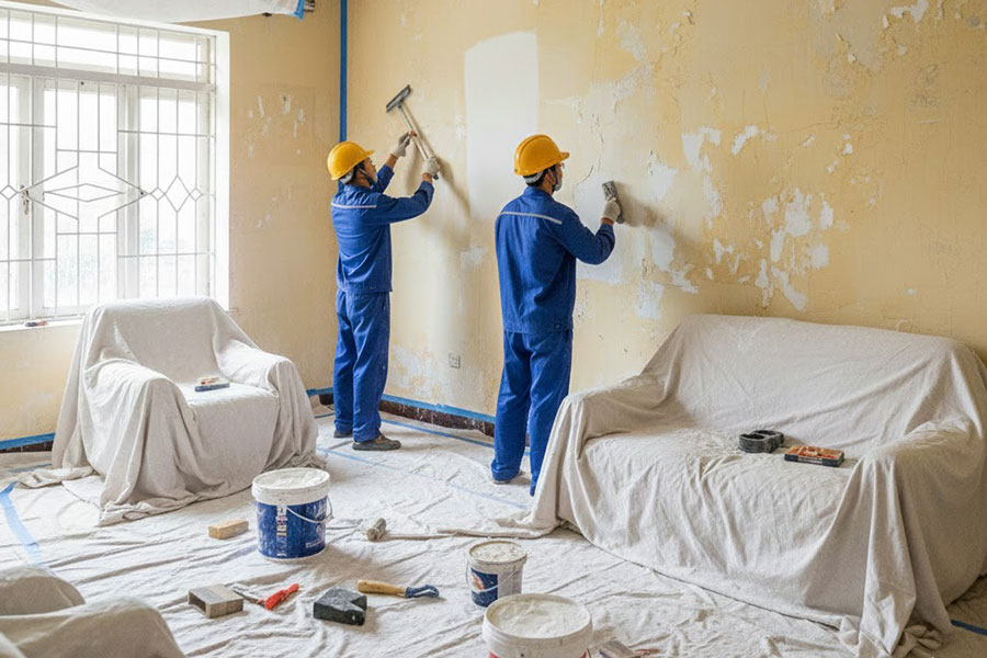Các dịch vụ sơn nhà tại bình chánh trọn gói